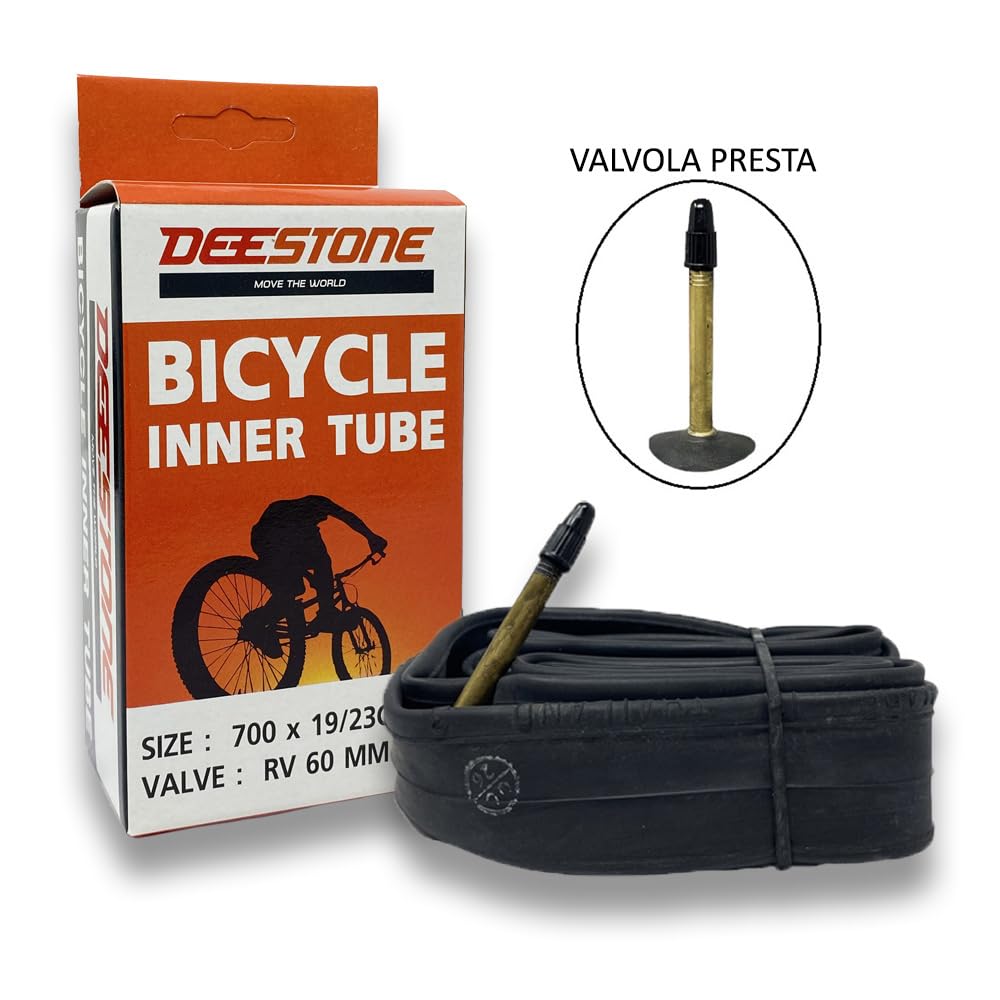 KIT 2 COPERTONI BICI CORSA 2 CAMERE D'ARIA 700X23 23 622 VALVOLA PRESTA 60mm