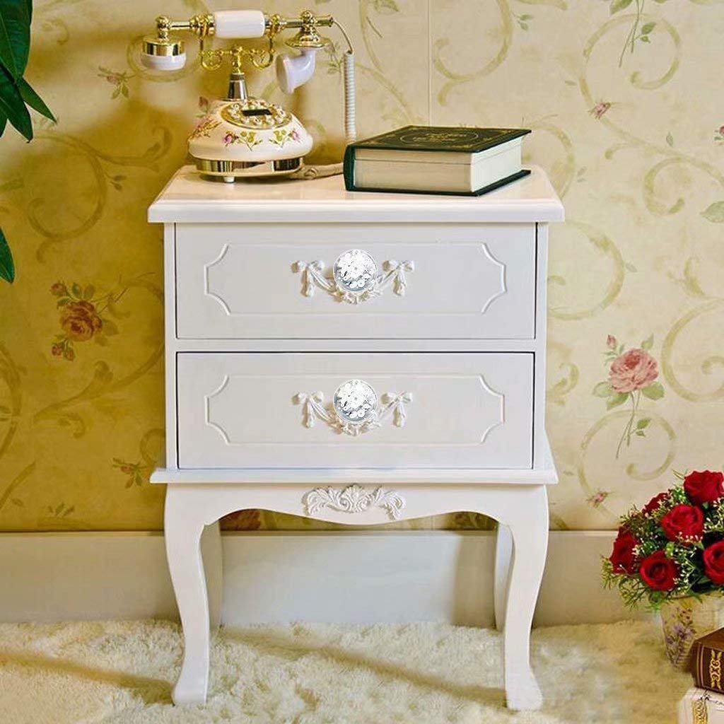 8 Piezas de 30 mm, Perilla de Cristal de Bola Transparente y Bonita, Tirador de cajón Decorativo para Muebles, Armario, cajón, Armario, tocador, Cocina y bebé, niños, decoración de Muebles para ni
