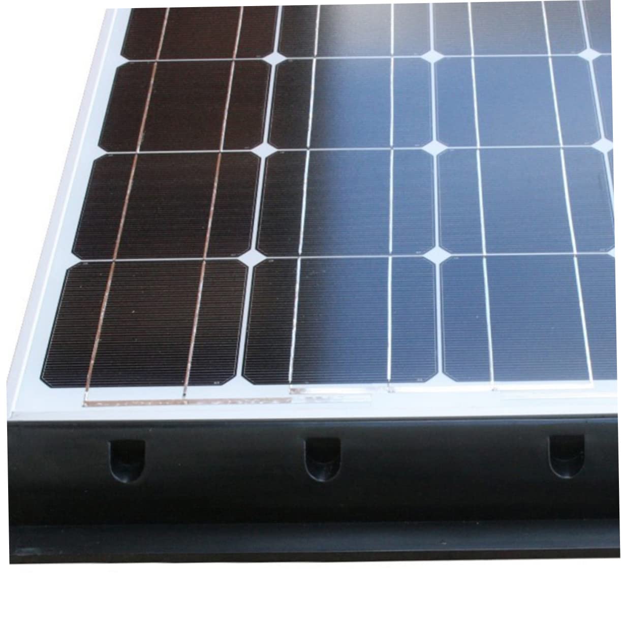 INOOMP Kit Fissaggio Pannelli Fotovoltaici 2 Pezzi Staffe Supporto Abs Nero per Tetto Camper Resistenza UV e Facile Installazione