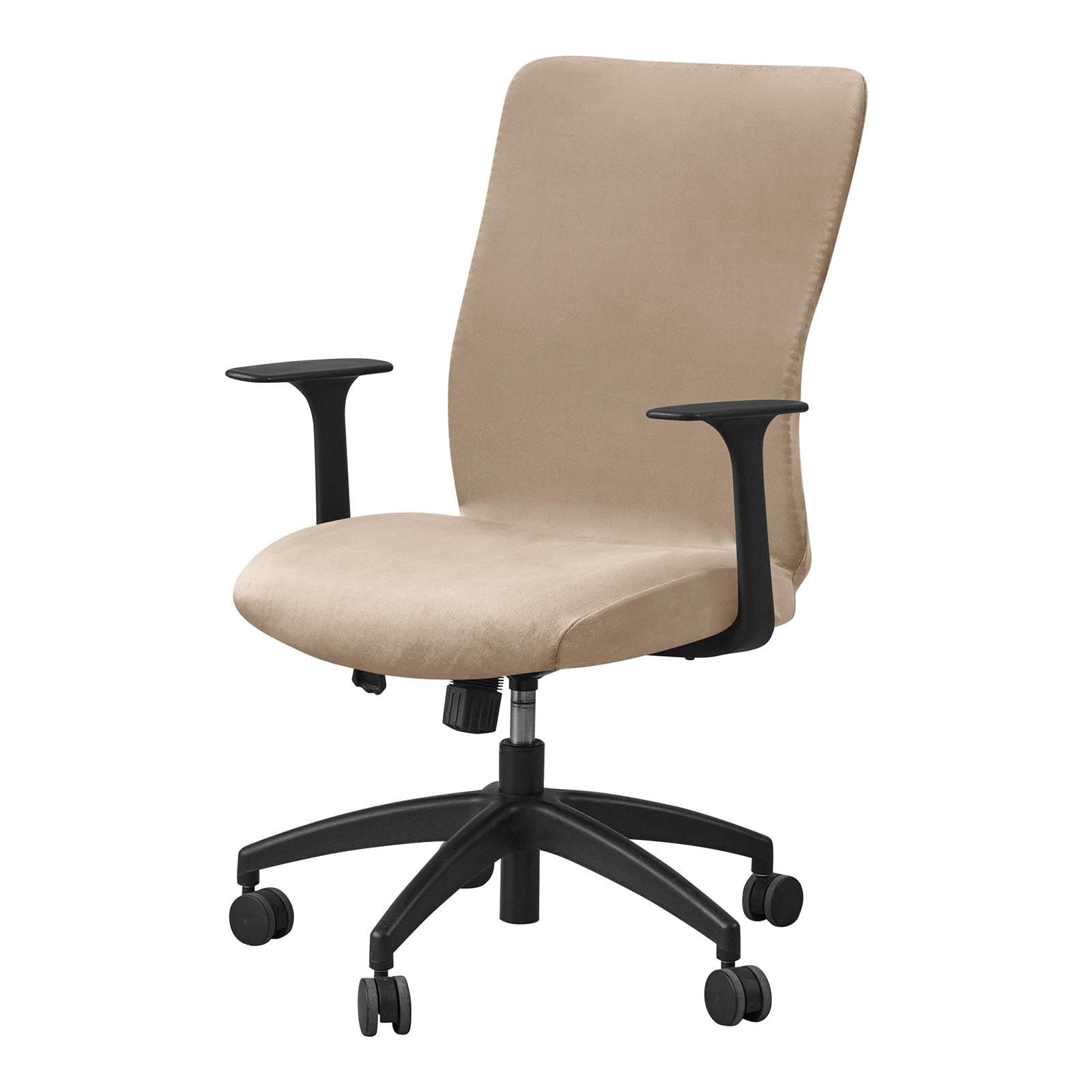 Yopoiy Camel Velvet Office Chair Cover, Stretch Computer Office Chair Cover, Non-Slip Desk Rotating Chair Slipcover, Soft Washable Executive Chair Protector (,One Size)
