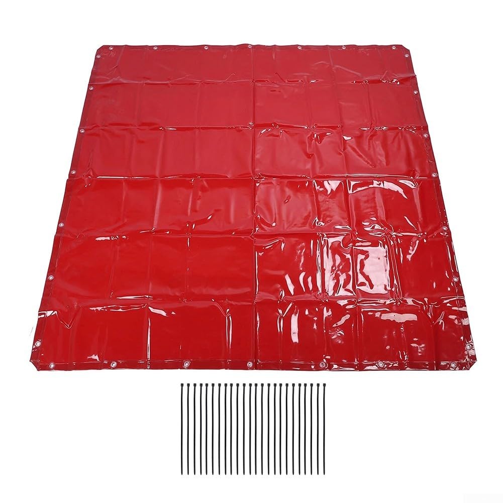 Rideau de soudage 5,7 x 5,7 ft ignifuge imperméable protection UV en polyéthylène avec 24 serre-câbles pour atelier pour chantier industriel blindage