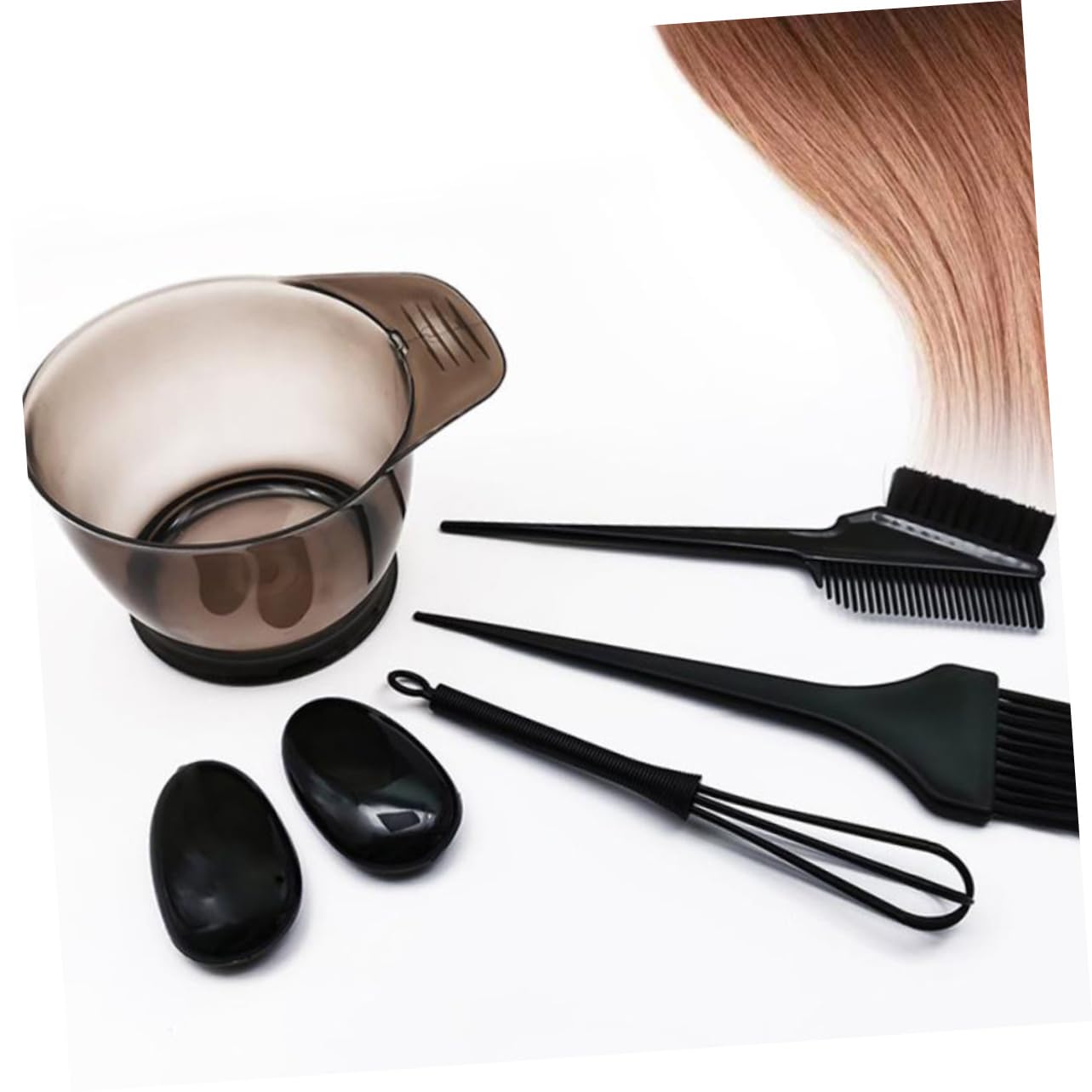 5pcs Cepillos de mezcla de pelo Peine Mezclador Bowl Set Set de Color de Cabello Salón Herramienta de Coloración de Cabello Kits de Color de Cabello Juego de Cinco Piezas Lavar Los Platos