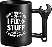 Vista 11 de Regalos novedosos para el Día del Padre, de parte de hija, hijo, esposa, niños, divertida taza de café con mango de llave inglesa para papá, regalos