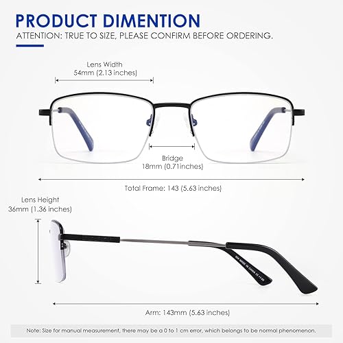 Miniatura 2 de Gafas de lectura progresivas multienfoque, bloqueo de luz azul, lectores multifocales para hombres y mujeres, gafas ligeras trifocales, marco de