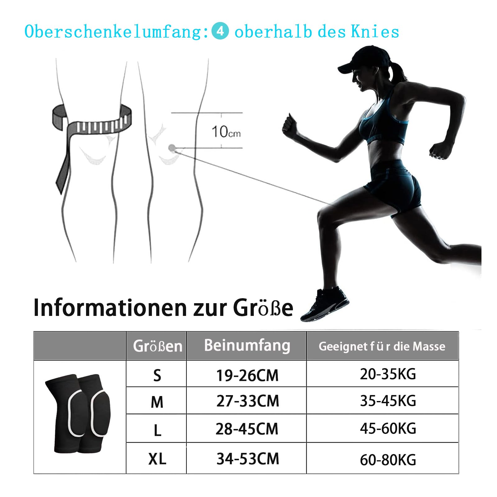 1 Paio ginocchiere pallavolo,Ginocchiere Pallavolo per Junior e Adulti, Morbido Elastico Ginocchiere Danza,ginocchiere morbide,ginocchiera sportiva per MTB Basket Pallamano Yoga Allenamento(XL)
