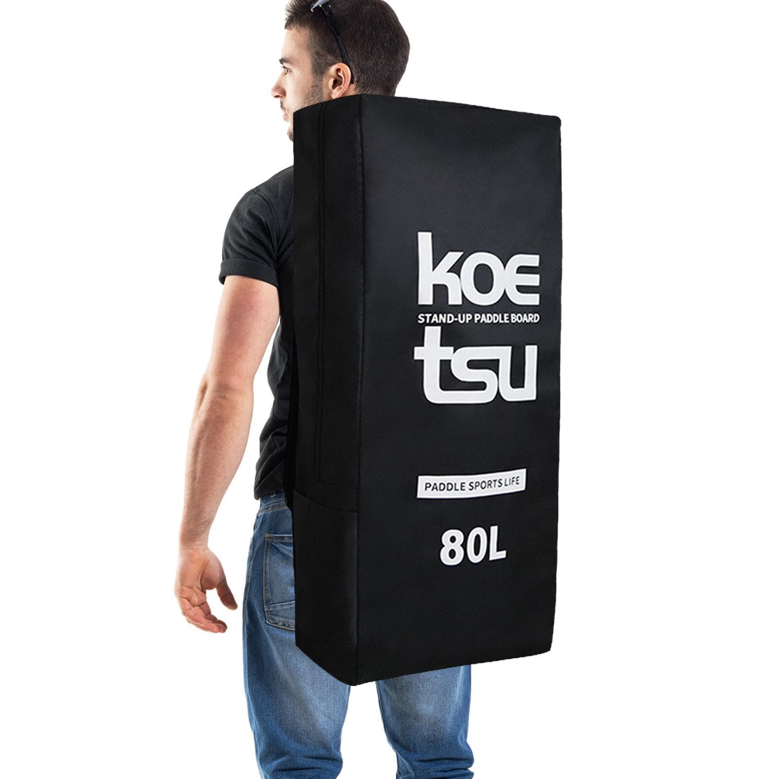 Backpack per paddle board standup - custodia per copertura impermeabile da 80 litri gonfiabile, sacchetto di paddleboard leggero | Zaino da viaggio da viaggio, barca durevole da trasporto