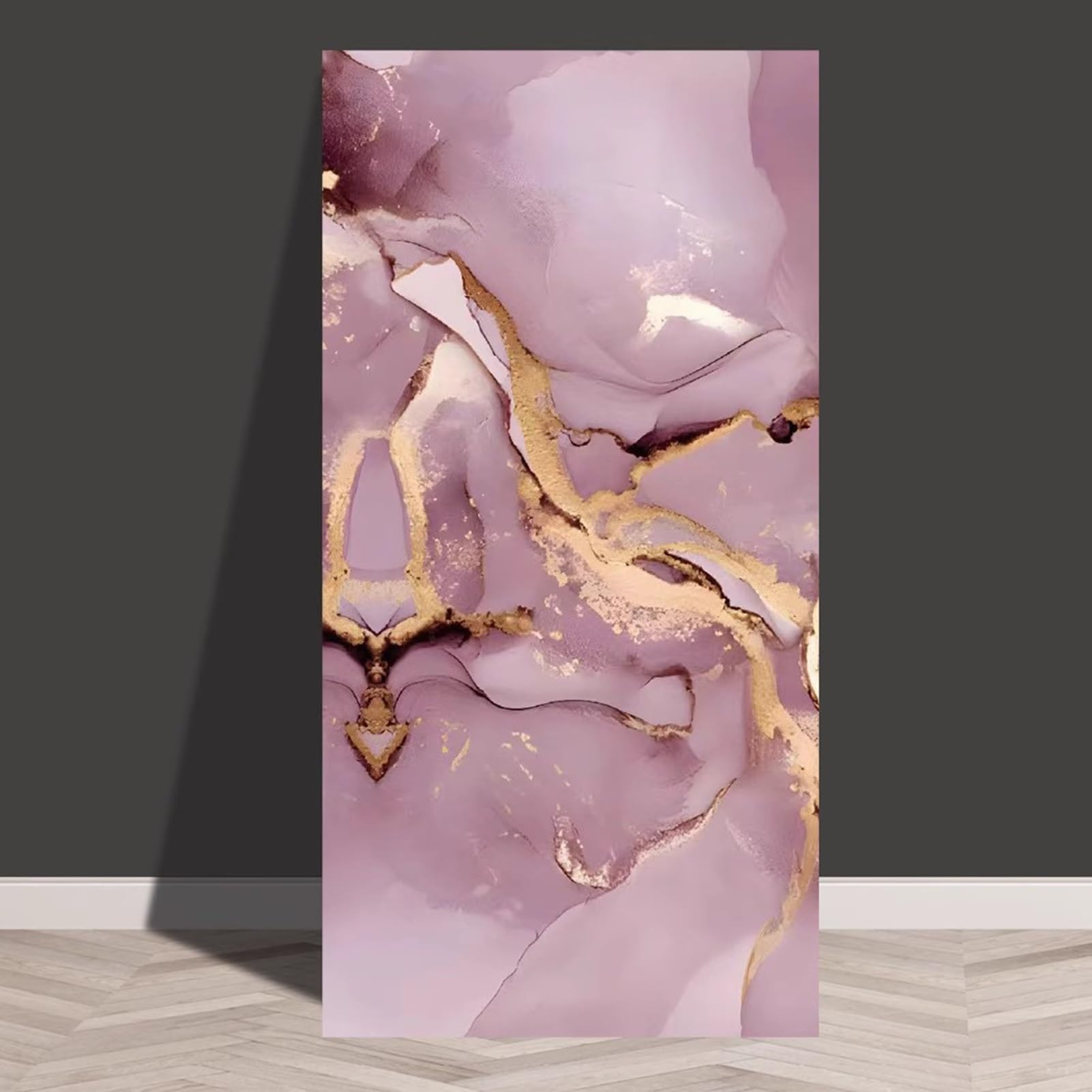 Kunovo Pink Imitation Tile Marble Sticker, 10 Pcs Ceiling Panels Peel and Stick, Upgraded Styrofoam Wallpaper Tiles, Living Room Sofa Backdrops Wall Decor