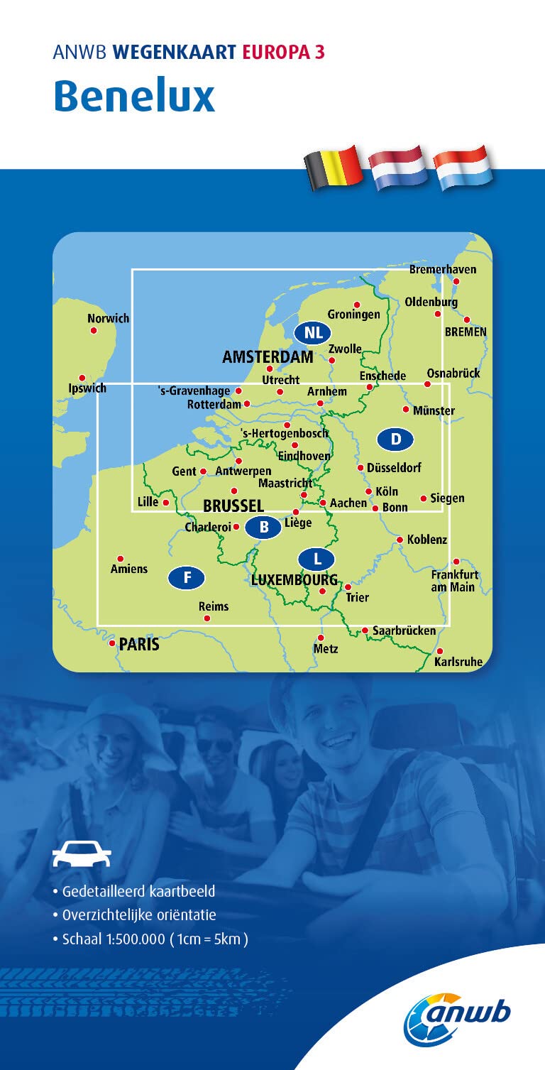 Benelux road map (3) (Wegenkaart)
