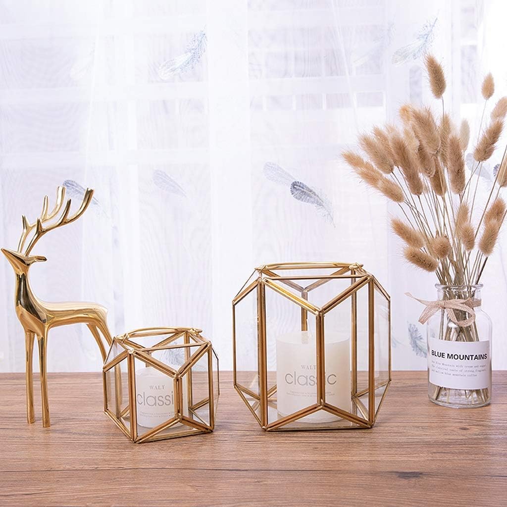 Retro Candlestick Copper Candlestick Holder Ornaments Nordic Candlestick Style Lamp Garden Wedding Decoration Storage Box Aromatherapy Candlestick (Size: 11.5 x 10cm) (11.5 x 10cm) image 5