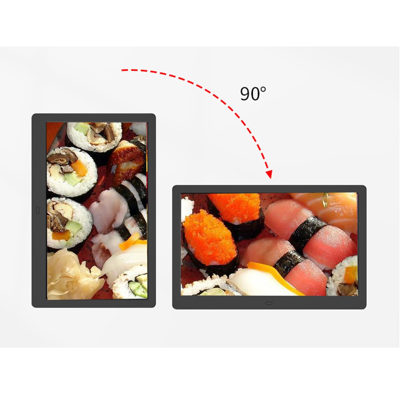 Marco de fotos digital con WiFi, pantalla HD 1080P, montaje en pared para decoración del hogar