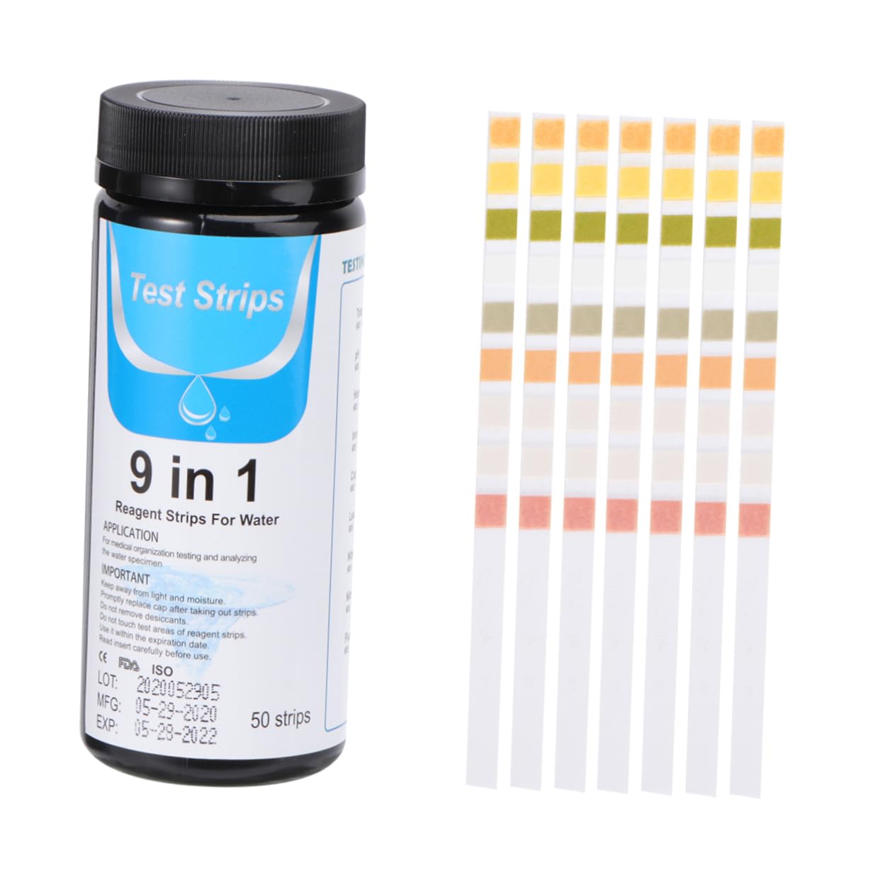Cabilock 3 Sätze Wasserqualitätstest Ph-test Pool-teststreifen Wassertestpapiere Prüfen Pool Wasser Test Kit Ph Teststreifen Ph-testpapiere Ph Test Papier Colorful 50 Stück * 3