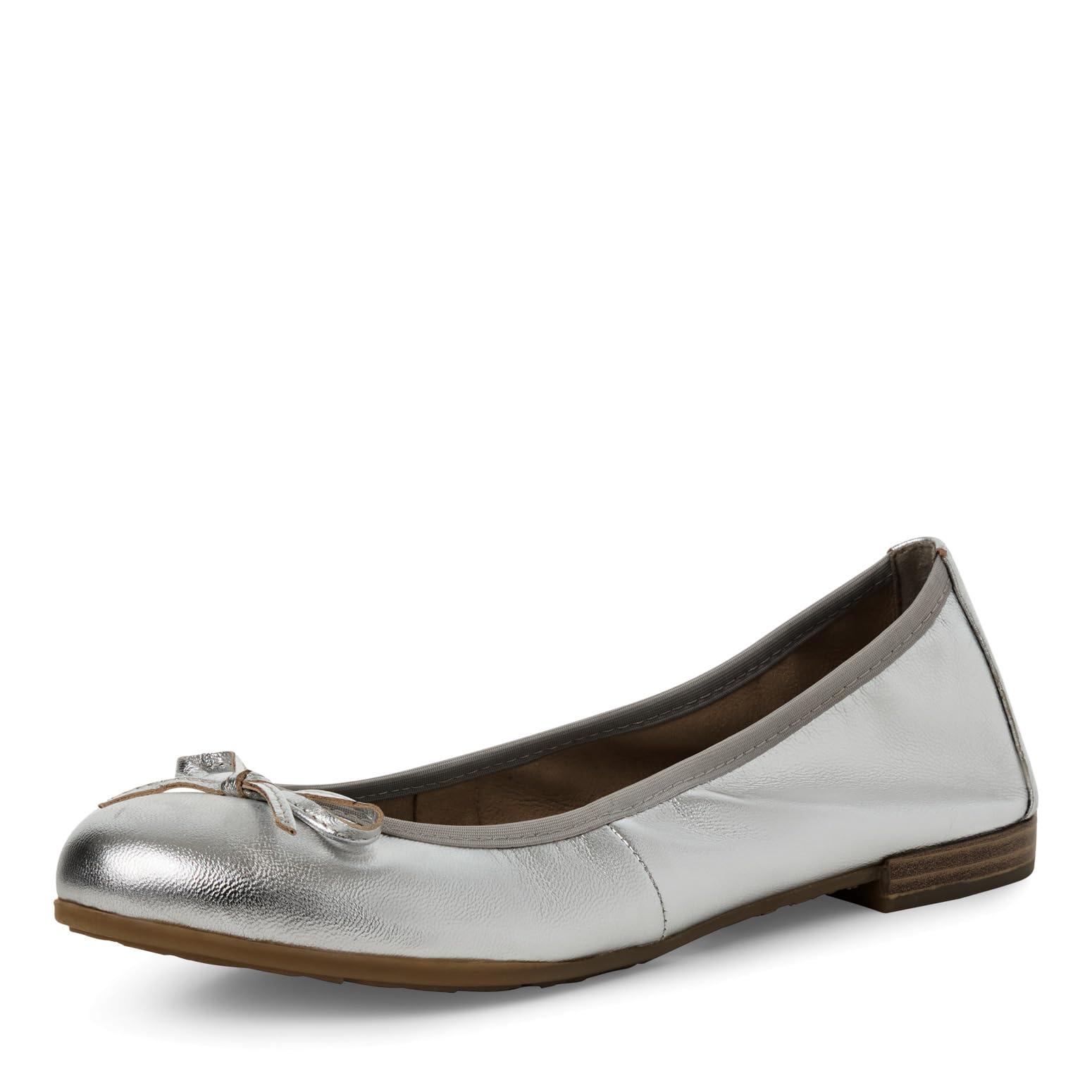 MARCO TOZZI Women's Damen Ballerinas 2-22100-41 Ballet Flats, Silver, 6 UK