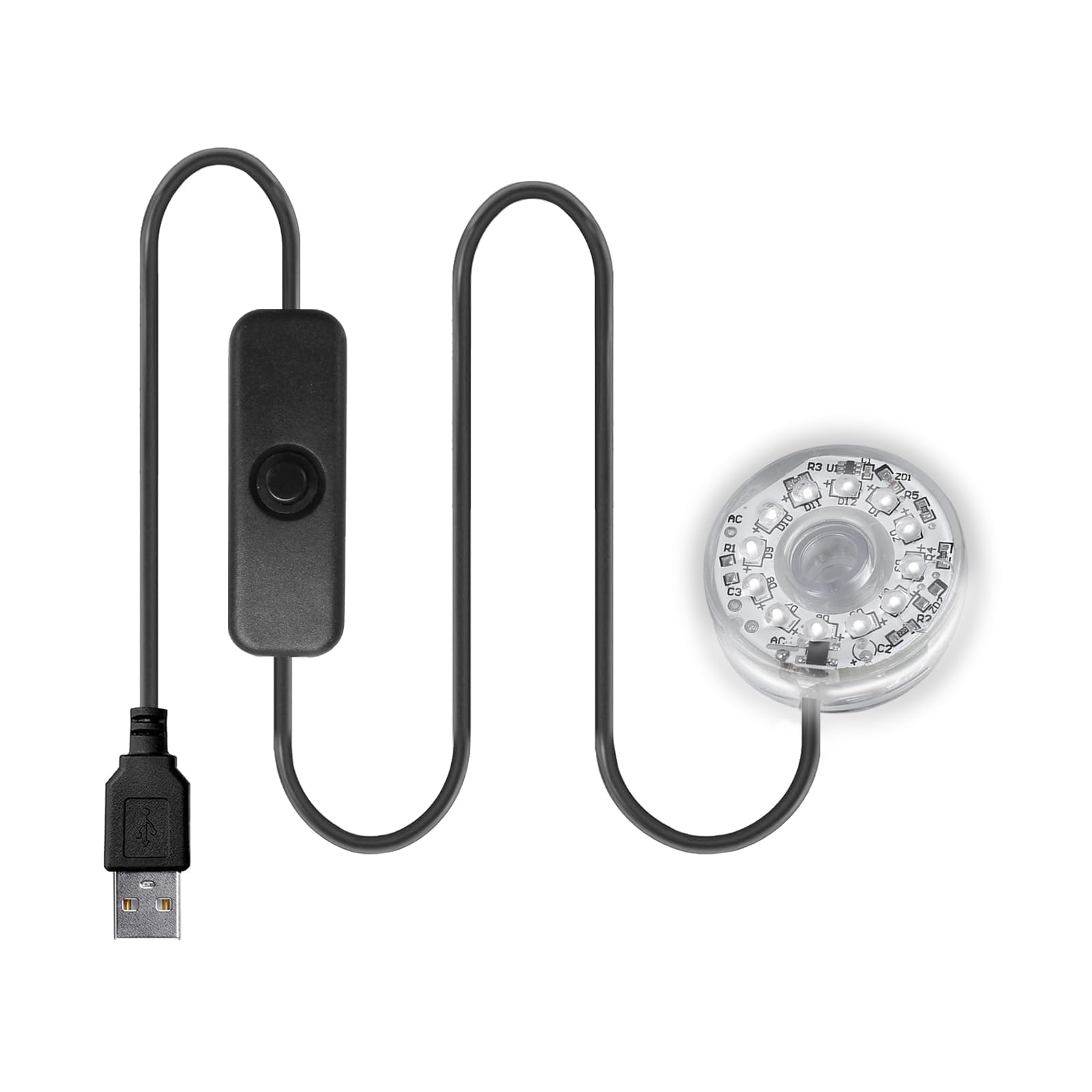 Dongker White Led Aquarium Light, Usb 5V 1W Underwater Light Light Waterproof Pastic Fish Tank Lamp For Aquariums Fish Tanks