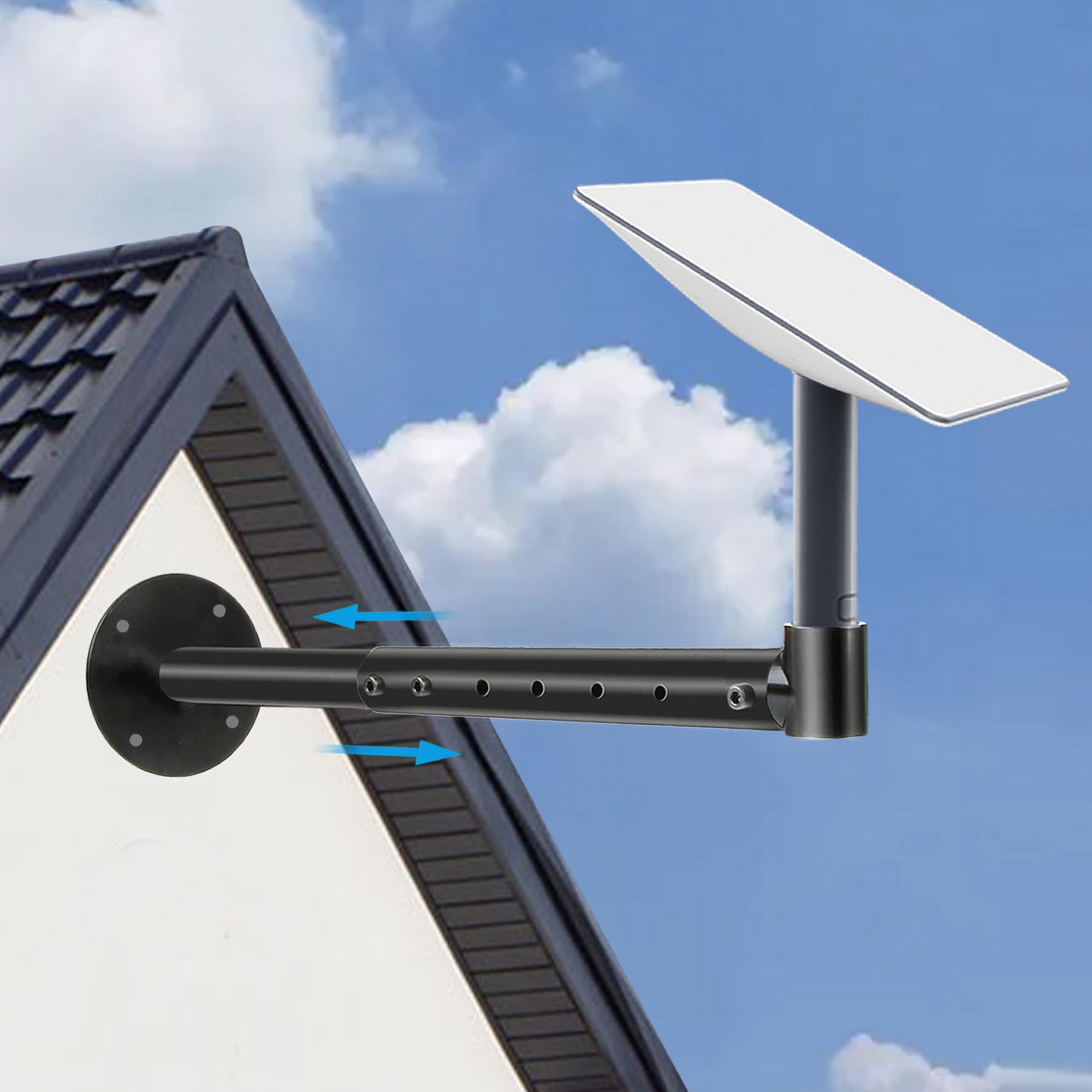 Photo 1 of Starlink Long Wall Mount, Adjustable Starlink Mounting Kit with Starlink Mount Adapter, Compatible with V2 Dish, StarLink Pole Mount, Starlink Roof Mount for Starlink Internet Kit Satellite Adjustable Starlink Wall Mount