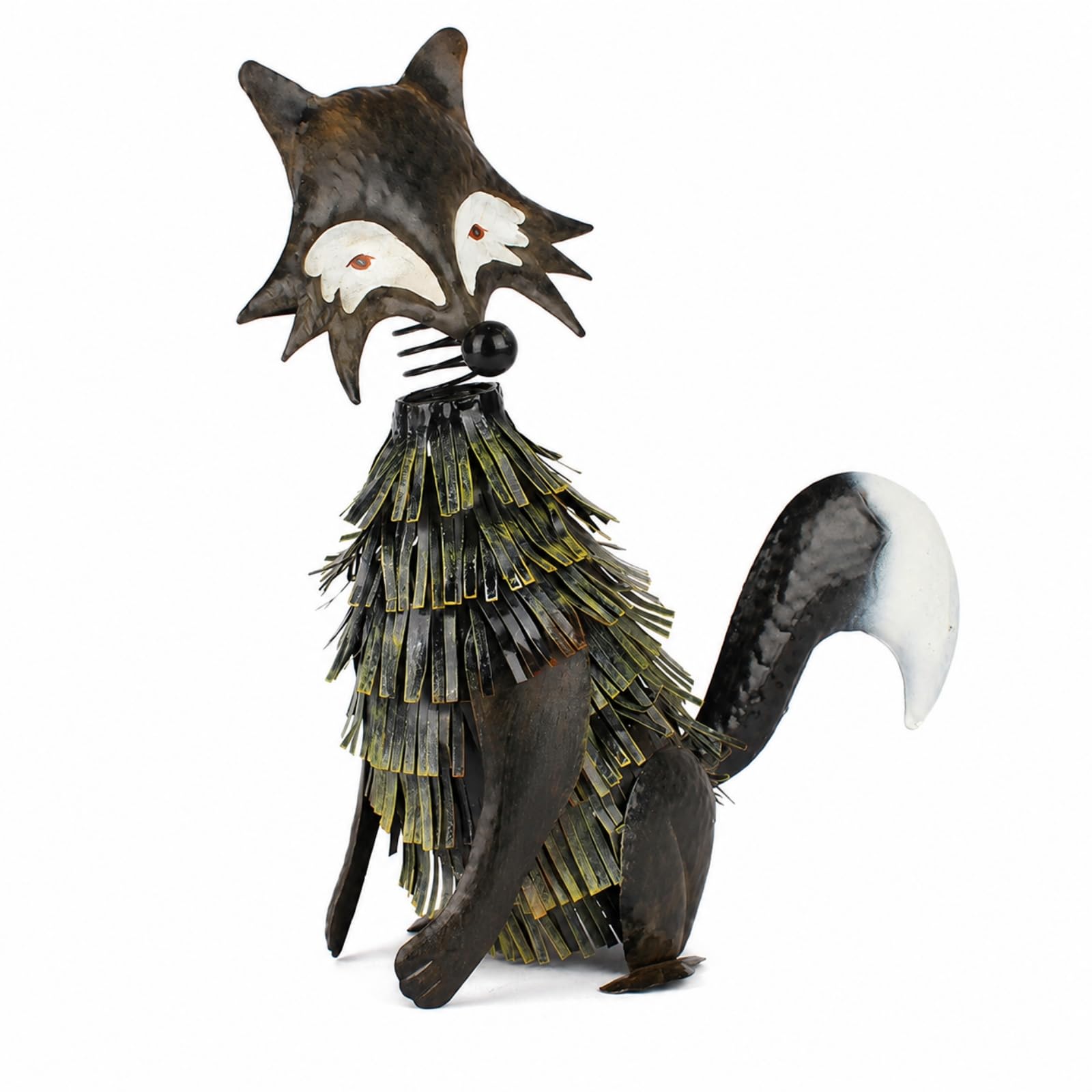 Metall-Figur aus Metall Vintage Metallfuchs patiniert Fuchsfigur aus für Gartenliebhaber
