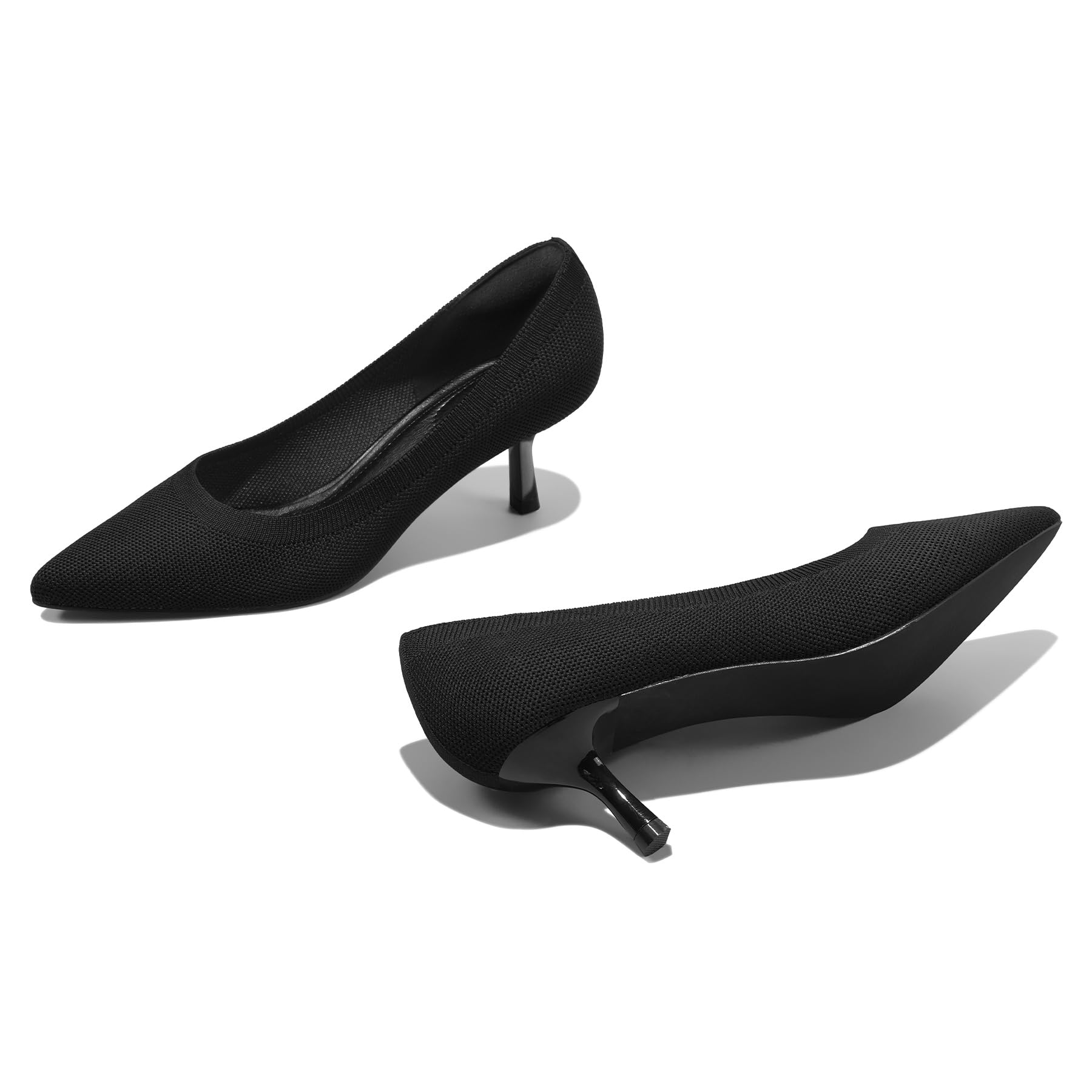 Mysoft Women's Pointed Toe Pumps – Low Stiletto Heel Ankle Strap Sandals – Wedding Party Dress Shoes With Memory Latex