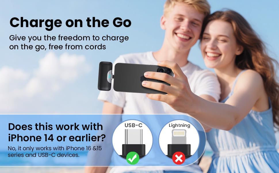 Miniatura 9 de FOCHEW Mini cargador portátil USB C, batería mejorada de carga rápida PD de 5500 mAh, conector USB-C integrado, pantalla LCD, compatible con iPhone