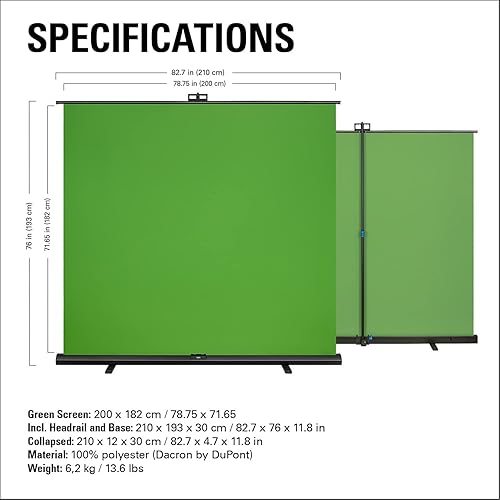 Miniatura 2 de Elgato Green Screen XL - Extra Wide 79x72 Chroma Key Panel (Renewed)