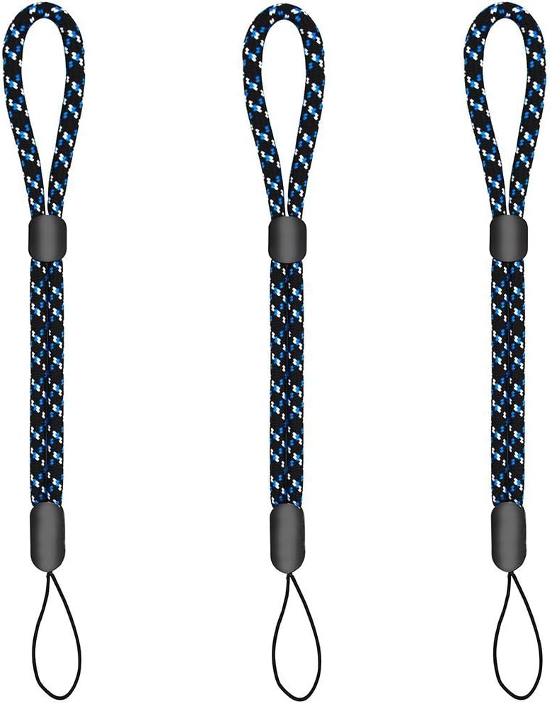 VEXMOTT Adjustable Wrist Straps Hand Lanyard, 3 Pieces for Camera USB Flash Drives Keys and Other Portable Items Blue(6.3")