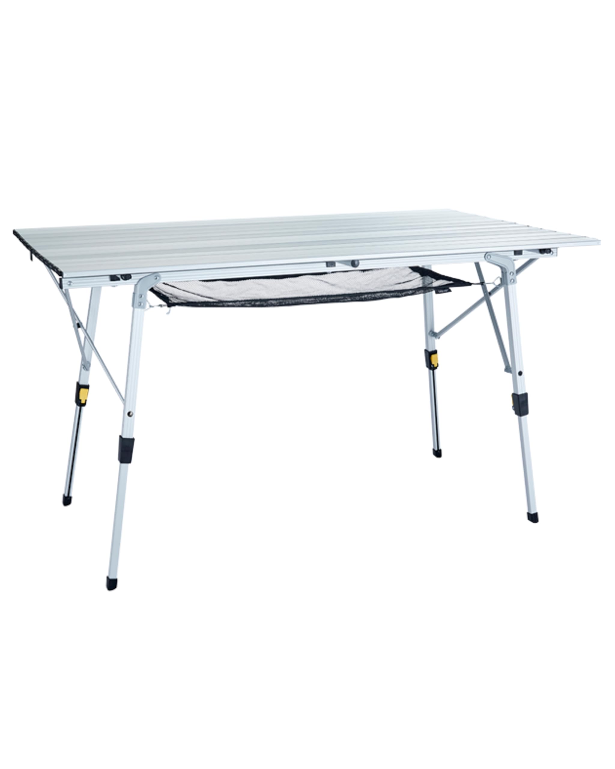 Uquip Campingtisch Variety L Silver I 70 x 51 x 120 cm I kompakter Falttisch mit 30 kg Traglast I Stabiler Klapptisch aus Aluminium I tragbarer Outdoor-Tisch für Camping, Picknick, Festivals & Garten