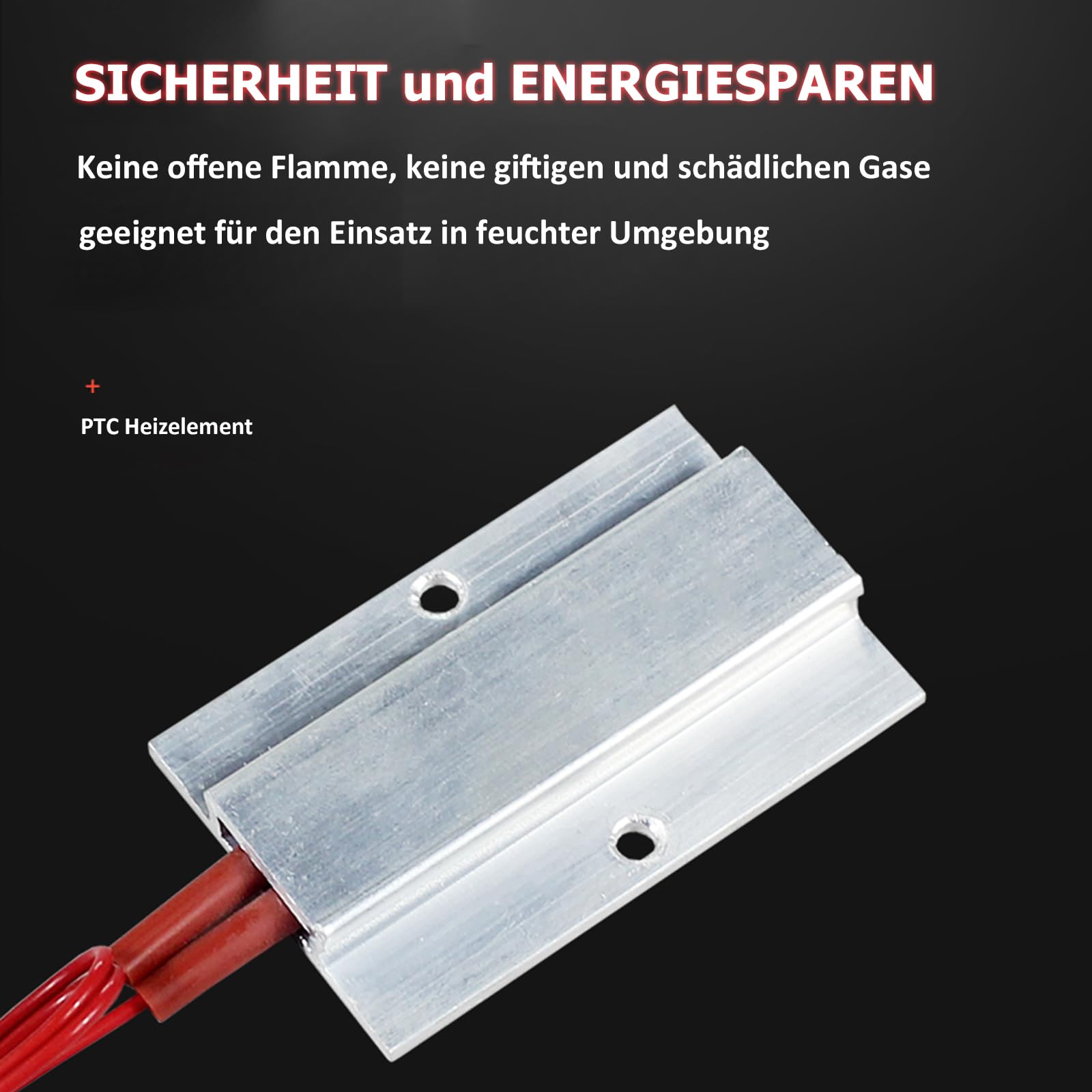 PTC-Thermostat-Heizplatte 220V 80C, Luftheizung mit konstanter Temperatur Hochleistungs-PTC-Heizelement Heizung AC/DC für 3D-Drucker, PTCYIDU