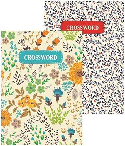 SquigglePocket Floral Crossword Challenge Book - 110 Puzzles, X1 Random Book