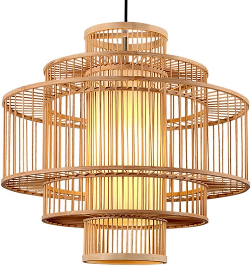 Suspension boho en bambou tressé pour créer une ambiance chaleureuse dans votre restaurant