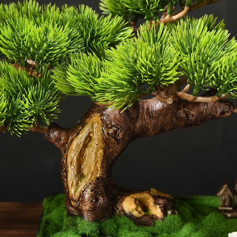 Bonsaï Artificiel Simulation Plante bonsaï Plante Verte en Pot Salon Maison Bureau créatif Paysage décoration Chinois Zen Ornements Faux Arbre D'intérieur