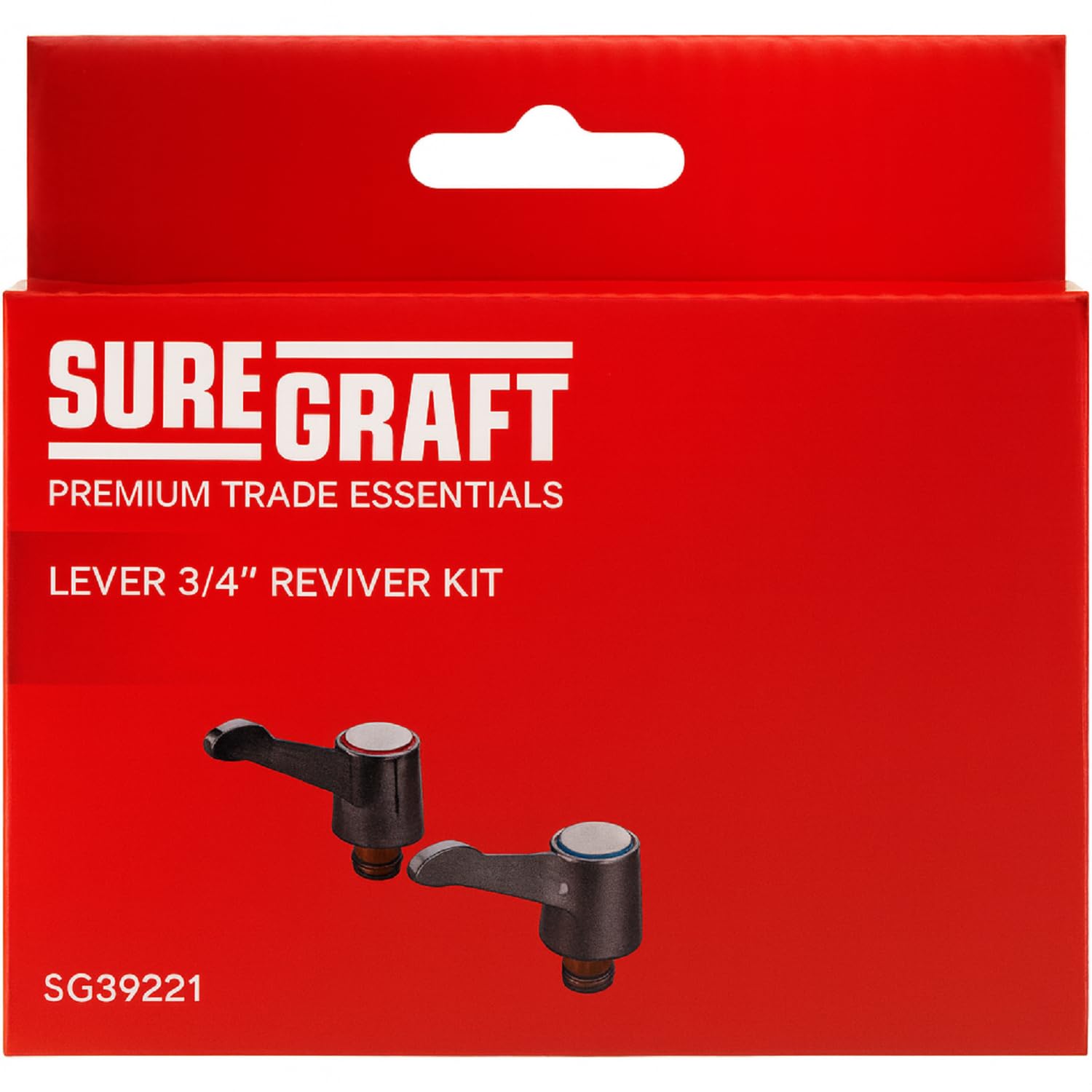 Xcel Home SUREGRAFT Lever 3/4" Reviver Kit – Replacement Lever Handles for Basin/Bath Taps – Hot & Cold Pair