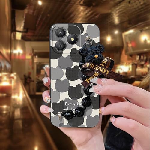 Phone Case Compatible with Blackview Wave 9C, Skin-friendly feel Waterproof Bear bracelet protective case Dirt-resistant cute so