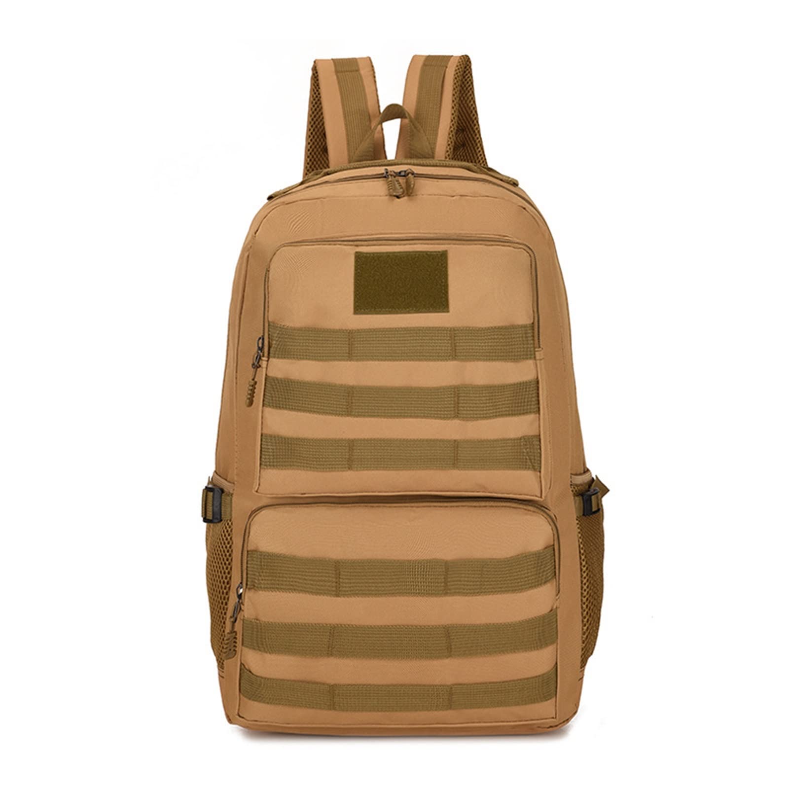 ROSMALL Hiking Backpack, Nylon Waterproof Trekking Fishing Hunting Bag Backpack Outdoor Outdoor Camouflage Mountaineering Bag Camping Hiking (Color : Brown)