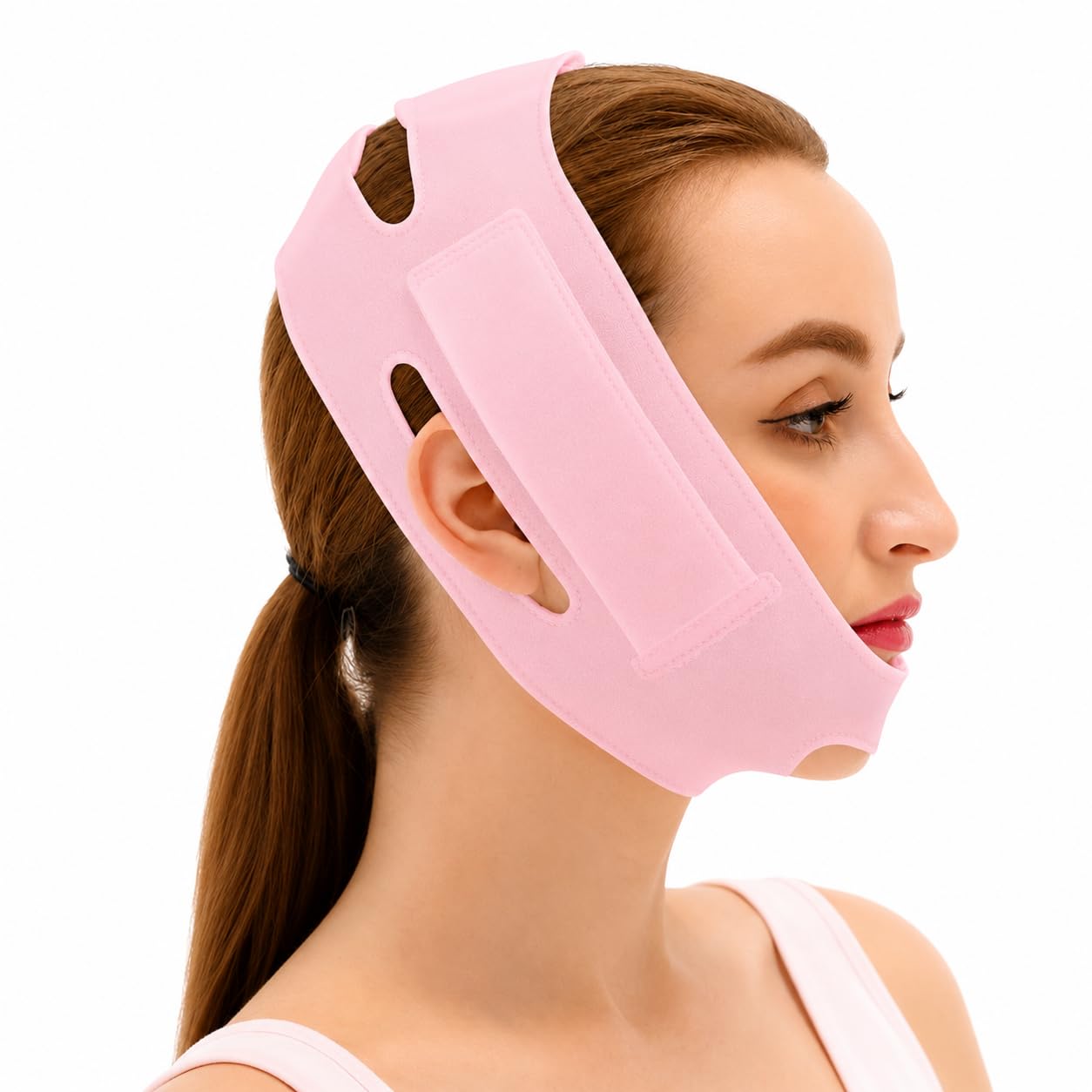 SHAYOXA Face Slimming V-Line Strap Adjustable Chin Support Belt with Comfortable Soft Breathable Fabric (PACK OF 1)-image-40