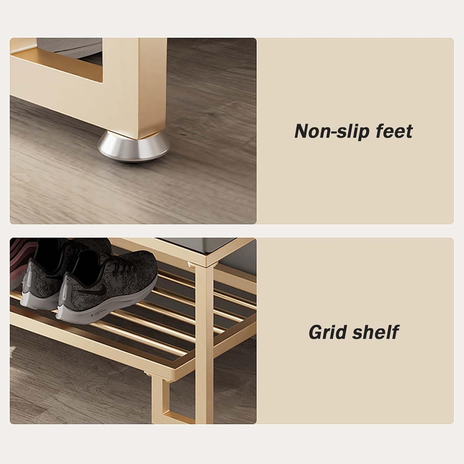 Shoe Bench with Storage - Stylish Entryway Seating, PU Leather Cushion, Versatile Indoor for Hallway, Bathroom, Mudroom, Space-Saving Design