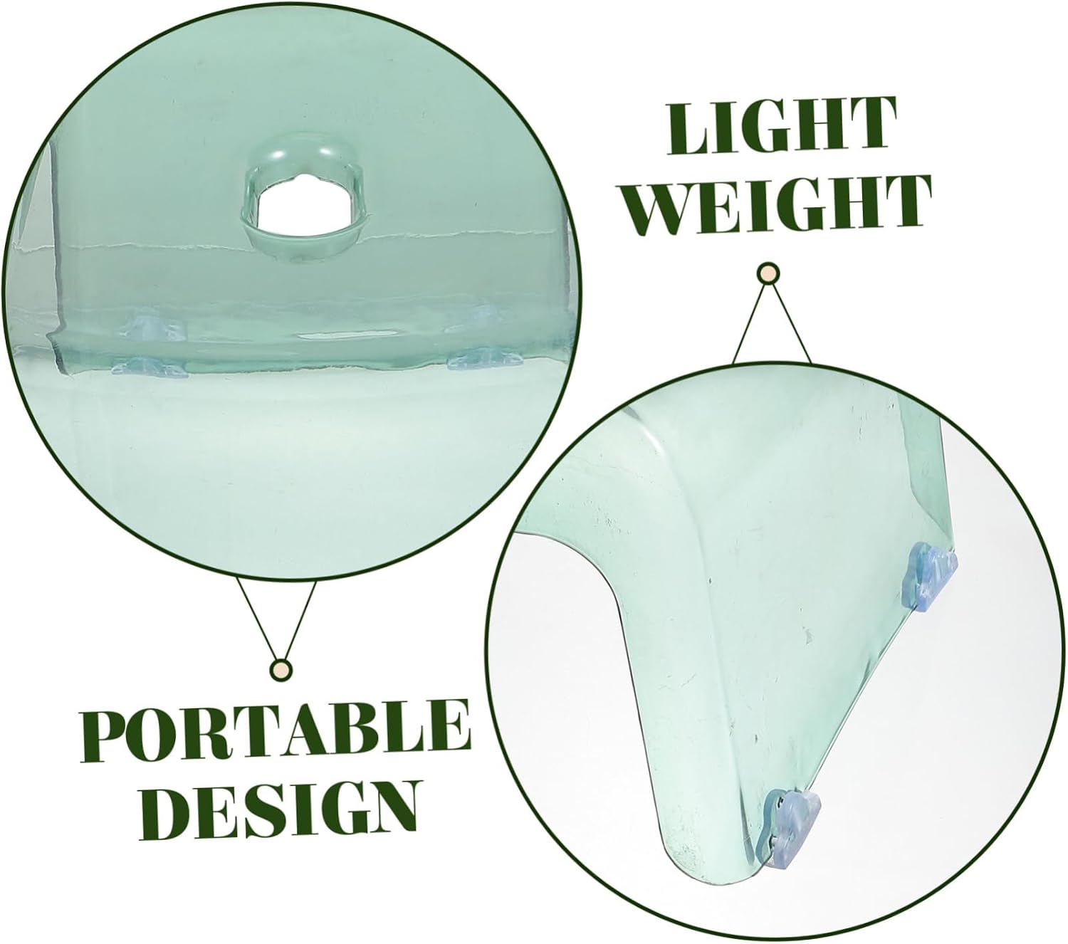 VICASKY Thickened Non-Slip Boy Girl Stool Durable Transparent Bathroom Stool for Boy Girl and Adults Sturdy Pet Material Blue