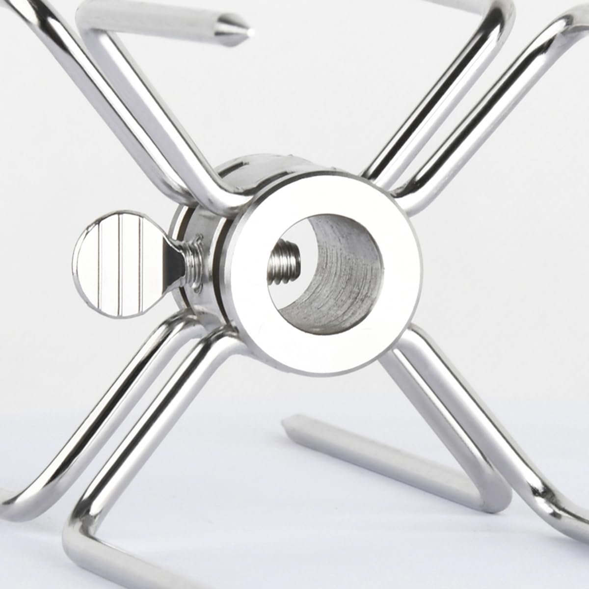 BUYGOO Tenedor asador de acero inoxidable con 4 puntas para pinchos para asador de barbacoa, tenedores de carne para pollo, barbacoa, para brochetas, accesorios para asador giratorio, brocheta para