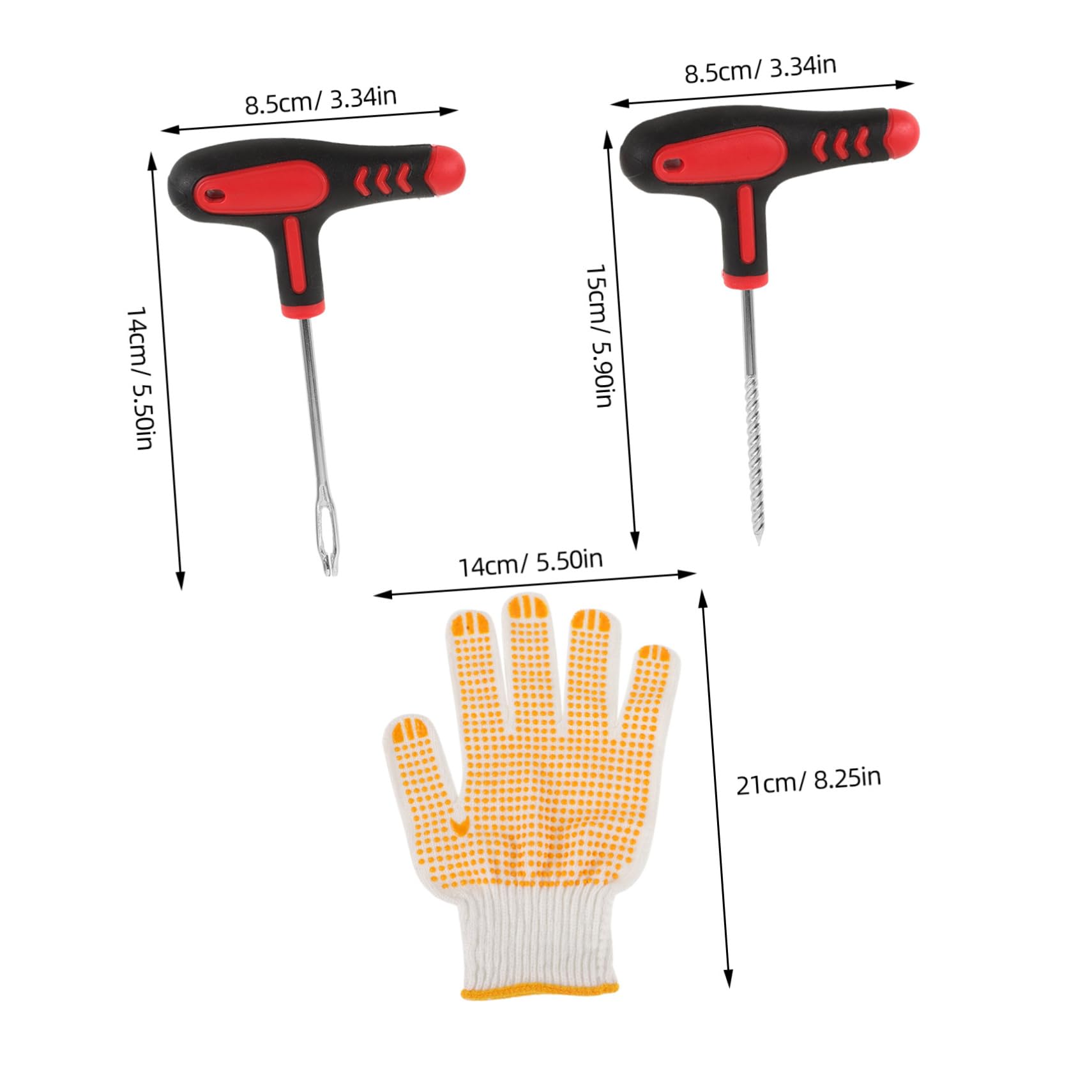 HOLIDYOYO Universal Tire Repair Tool Set Includes Car Motorcycle Tire Patch Kit for Quick Repairs