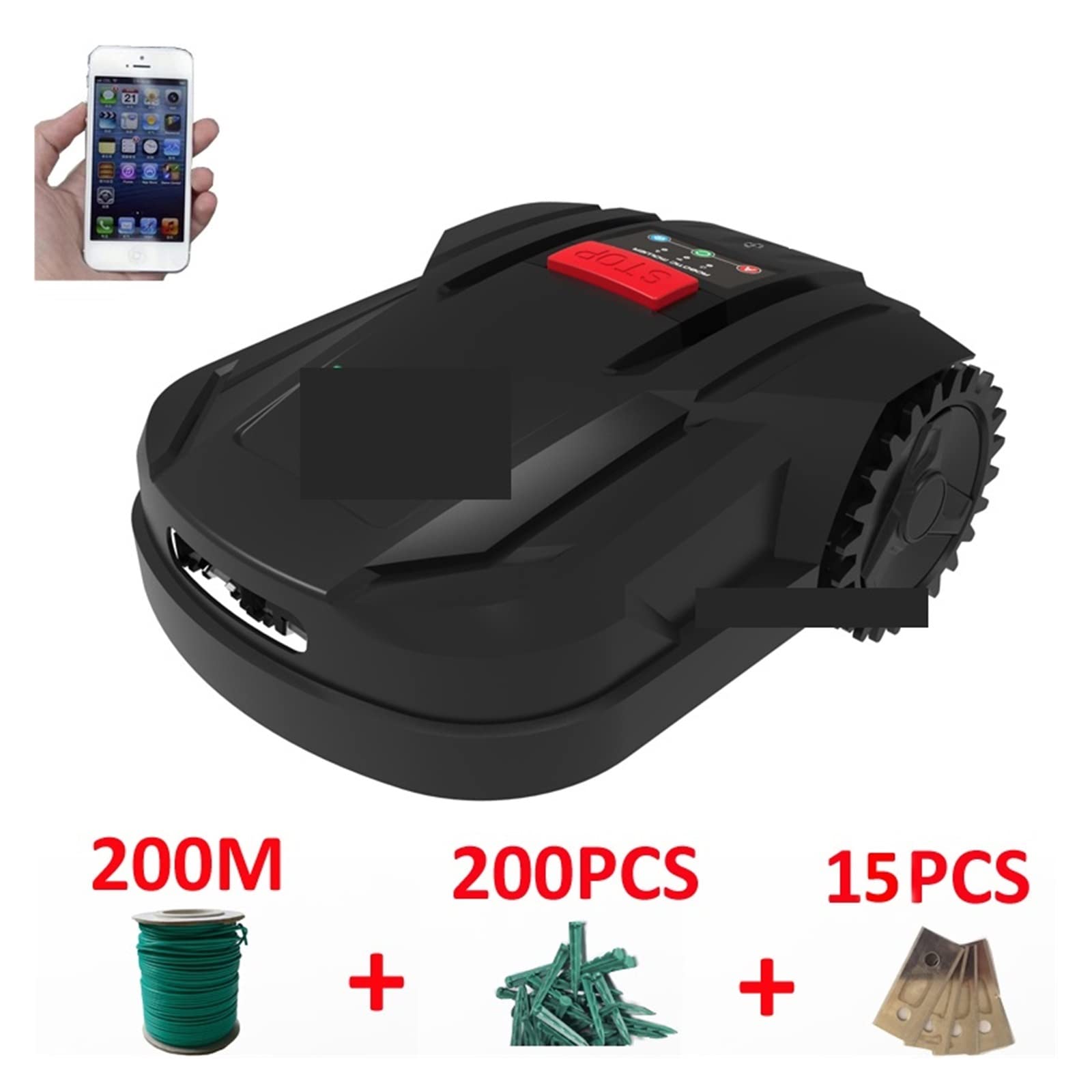 Robot cortacésped H750T actualizado de séptima generación for césped pequeño con Litio 4, Ah,Mantenimiento eficiente del jardín
