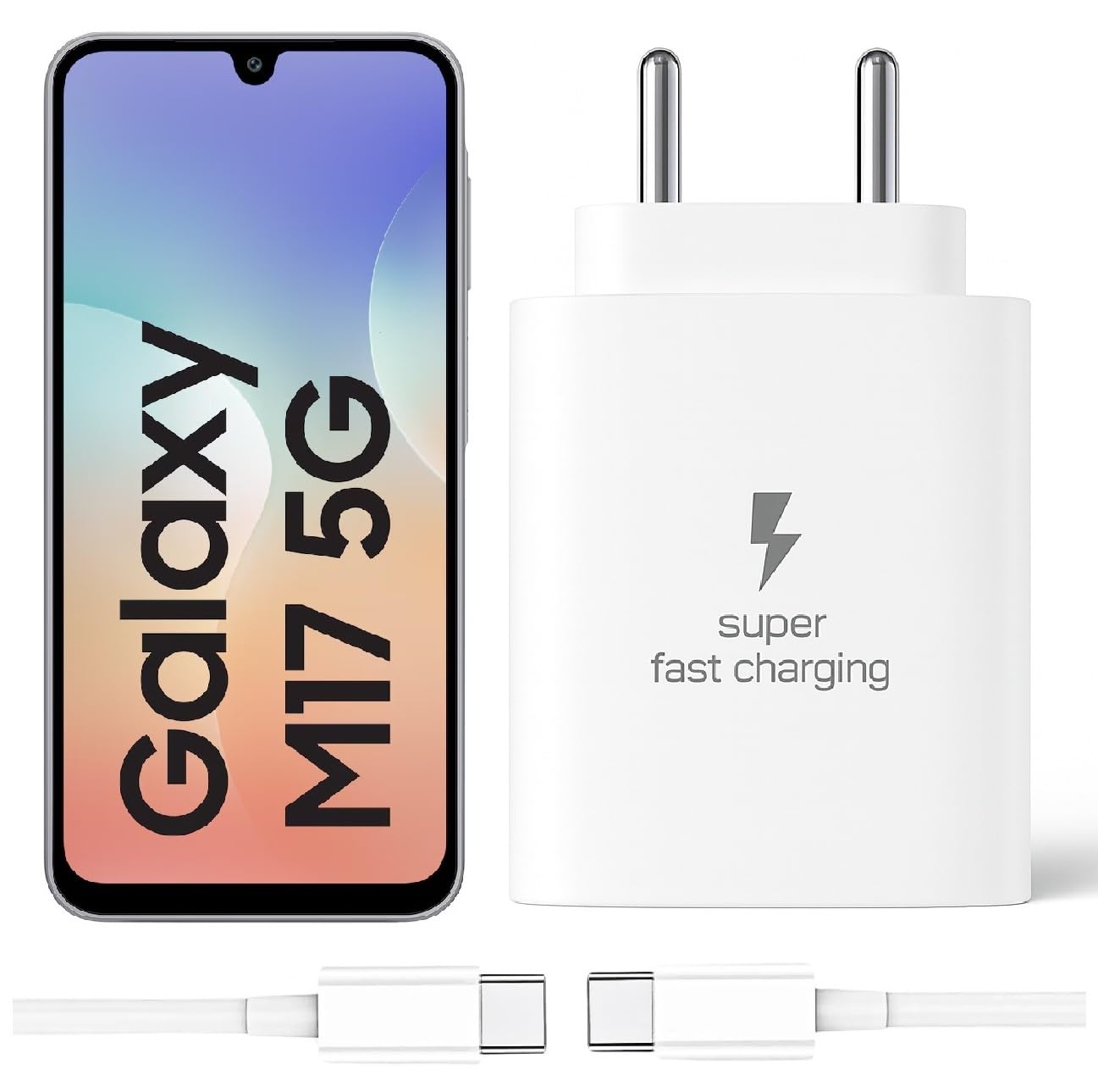 25W Type-C Charger with Cable Compatible with Samsung-Galaxy A54 5g | Super Fast Charger Adapter for S23/S24/S25/S21Fe/A14/M17/M06/M07/M05/F05/F15/F06/M36/A55/ F17/A16/M16/A56/A36/A35/A34/A26, White — Amazon image 13