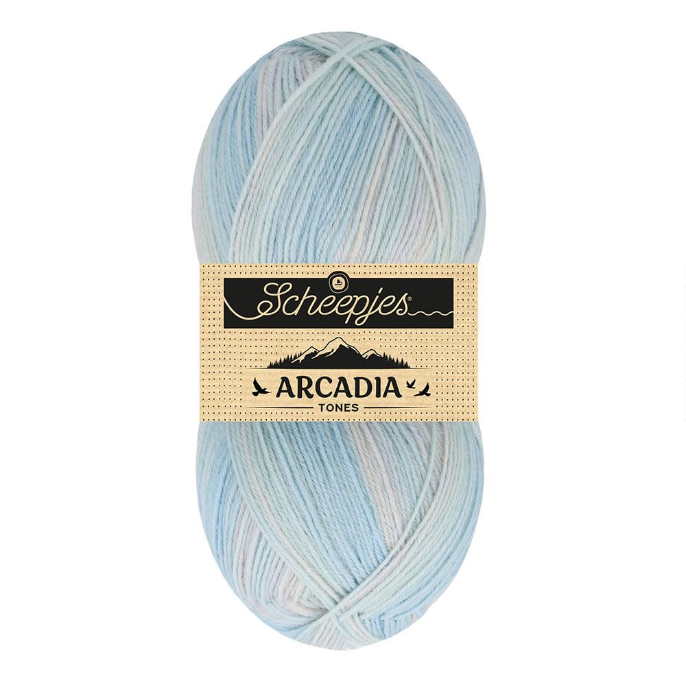 Scheepjes Arcadia Tones 100g - 701 Lagoon, Blauw Brei- en Haakgaren