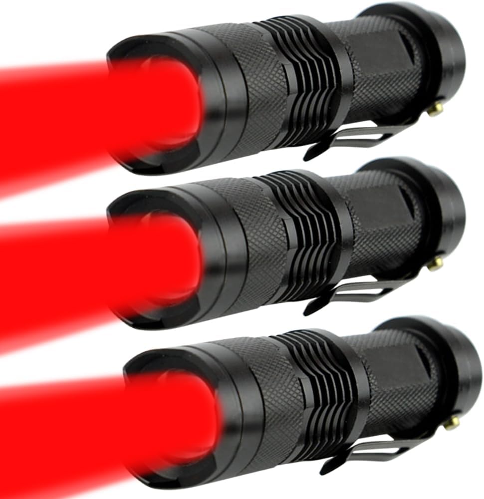 MVIOCS Red Light Flashlight, LED Red Light, Red LED Flashlights