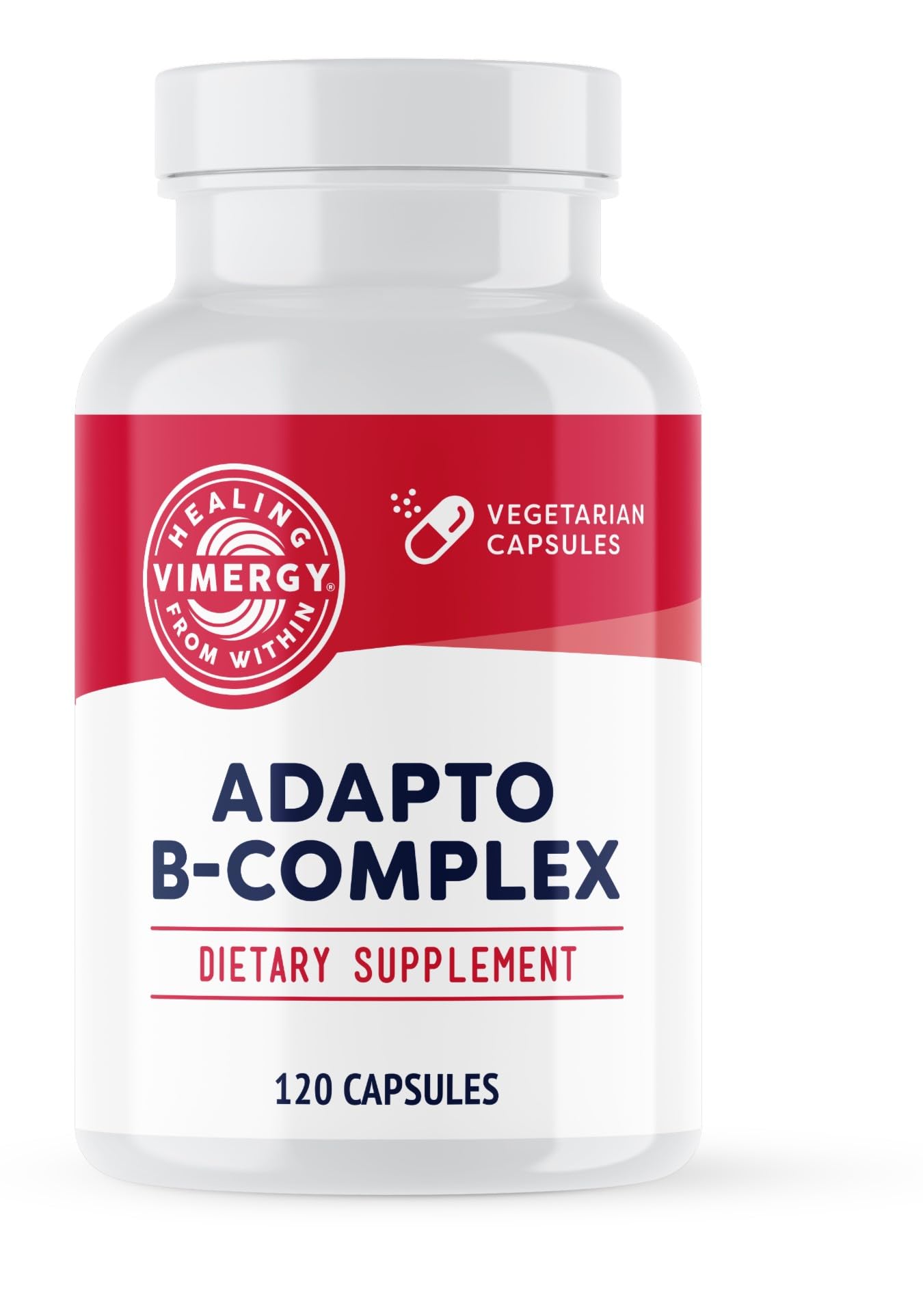 Adapto B Complex, 120 Servings – High Potency with 8 B Vitamins, Rhodiola & Hawthorn Berry – Supports Mental Energy, Cognition, Mood - Non-GMO, Kosher, Vegan, Paleo, No Gluten, No Soy