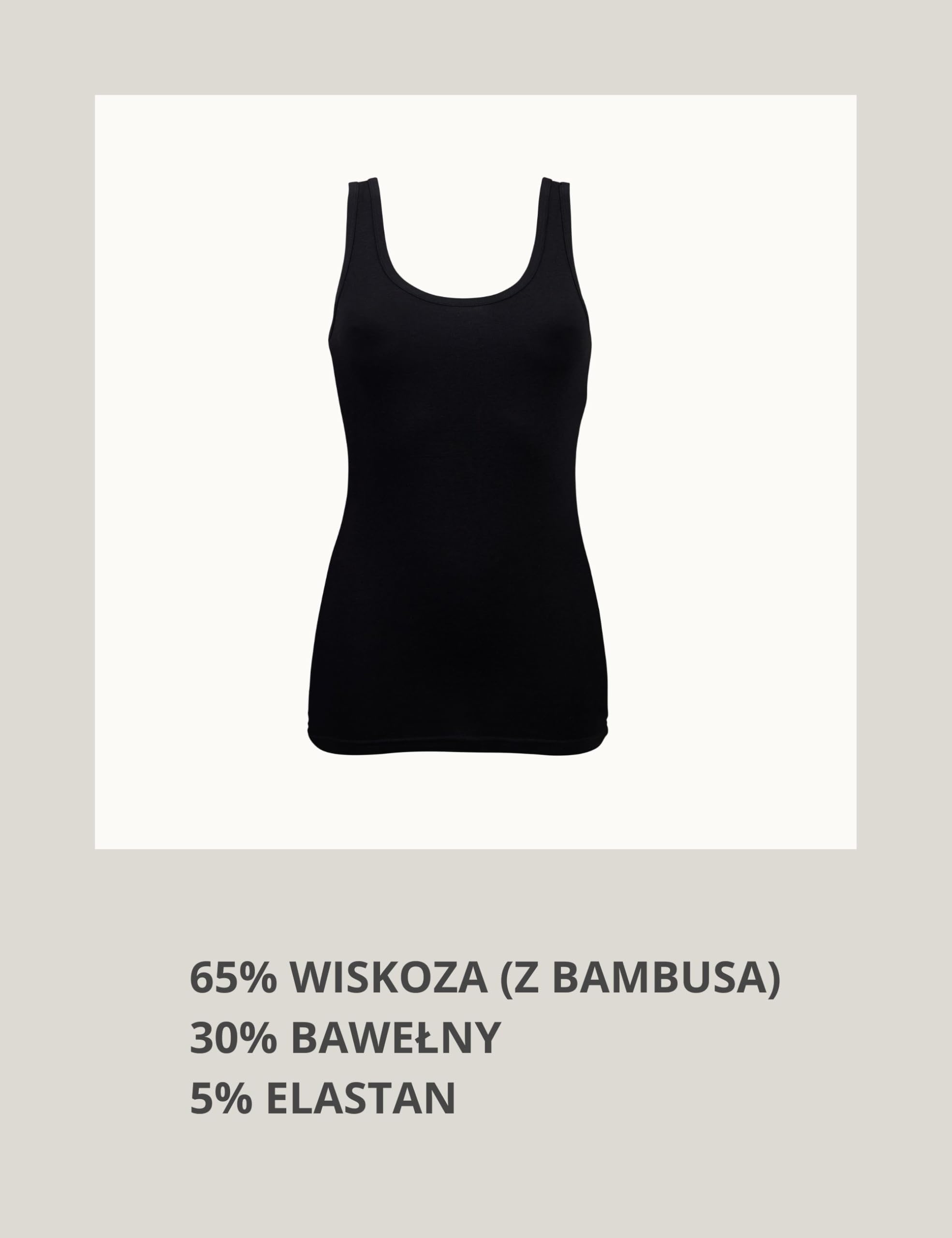 Basic Treasure Podstawowy zestaw 3 damskich podkoszulek, top na ramiączkach typu spaghetti, podkoszulek z bambusa premium, przewiewny i cienki