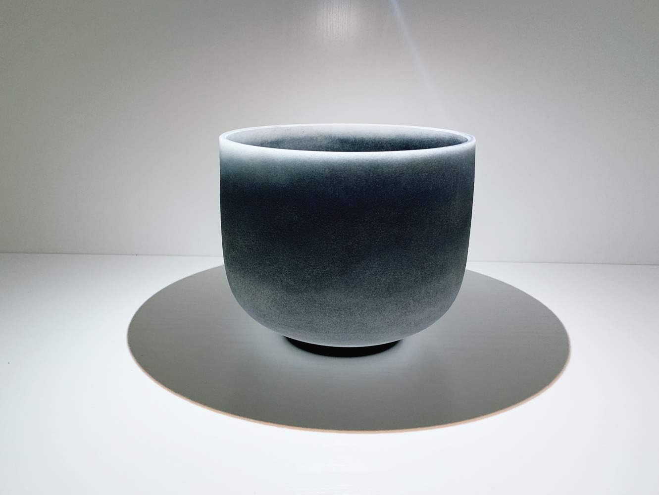 Moldavite Gemstone Fusion Crystal Singing Bowl D Sacral Chaka 8 inch with Free Suede Striker arnd O ring