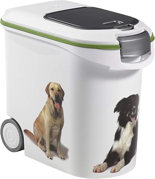CURVER Petlife Pet Food Container, White, 12 kg/35 Litre, 27.8 x 49.3 x