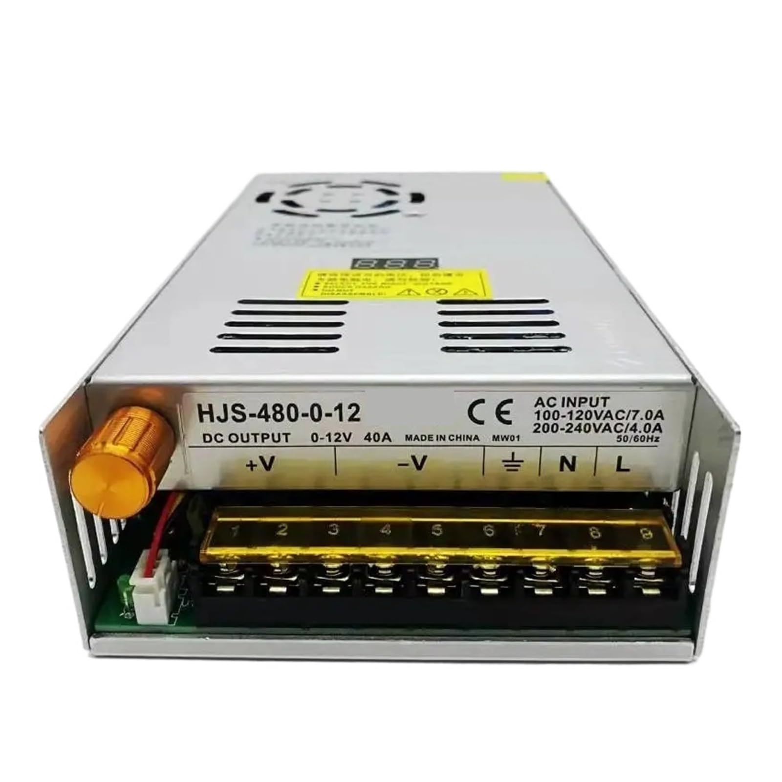12 V Uniwersalny zasilacz impulsowy 480 W Cyfrowy wyświetlacz Regulowany sterownik transformatora napięcia Adapter 0-5 V 12 V 24 V 36 V Wszechstronny i wydajny(0-80V 6A)