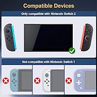 Vista 2 de Paquete de 2 protectores de pantalla antirreflectantes para Nintendo Switch 2 [7.9 pulgadas], ultra transparente, bloqueo de luz azul, resistente a