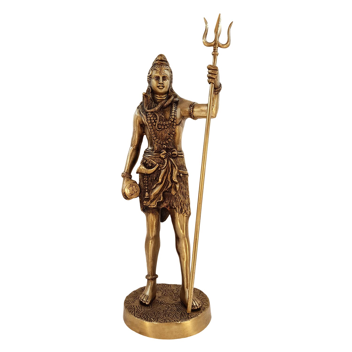 Buy ARTVARKO 18 Inch Big Brass God Shiva Shankar Bhagwan Standing Shiv Idol Sculpture Statue