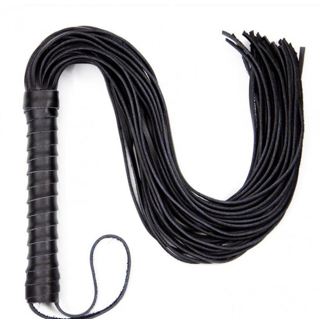 Cropa de montar a caballo Ericetion látigo de paleta de cuero 68 cm