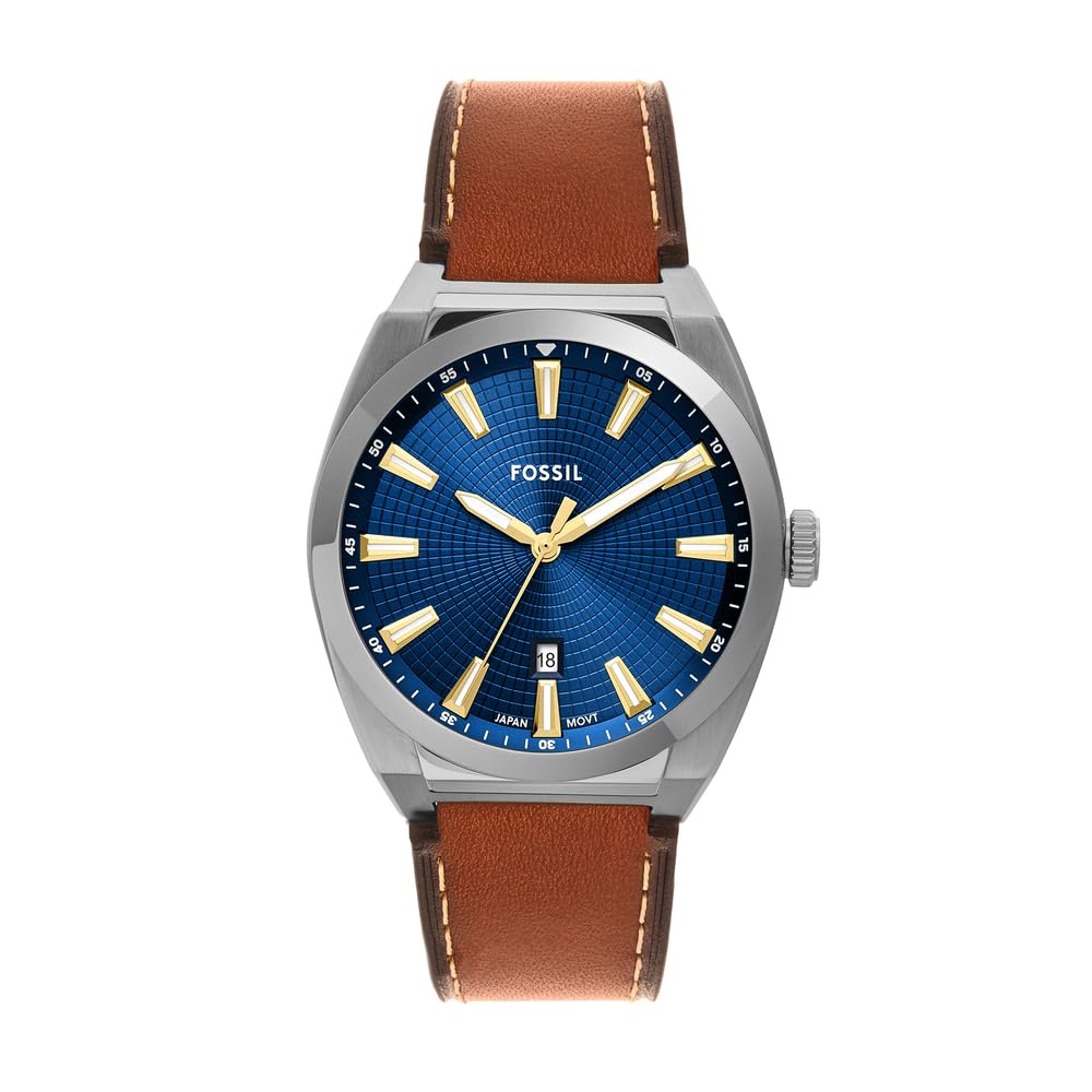 Reloj Fossil Everett para Hombre con Fecha y Correa de Piel