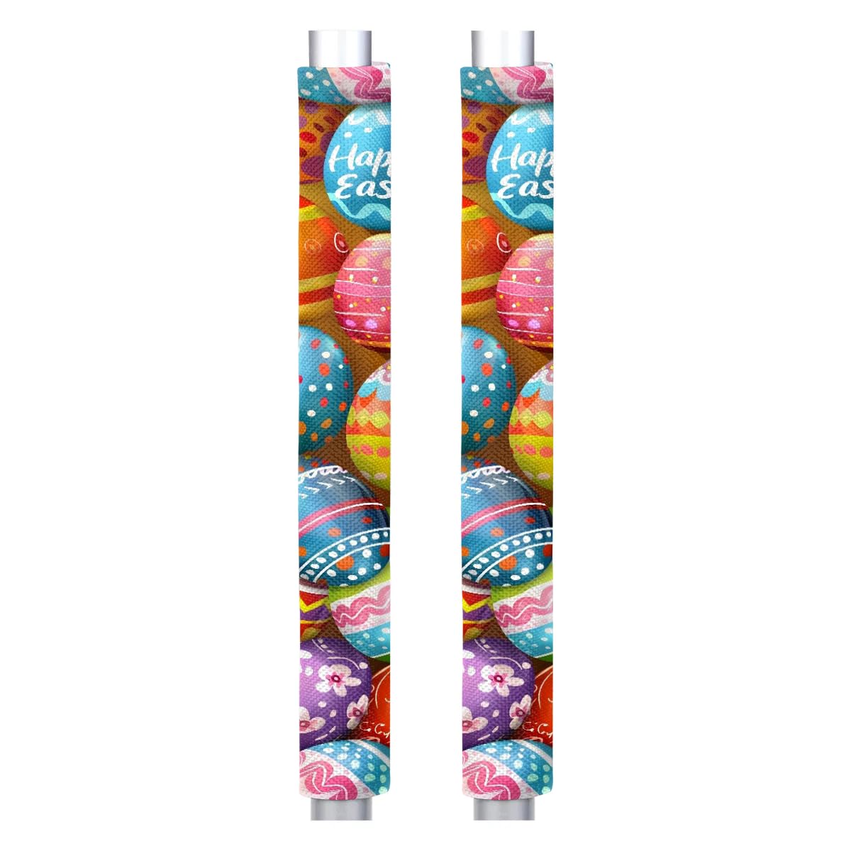 Pardick Easter Vintage Eggs Refrigerator Door Handle Covers Set of 2 Washable Kitchen Appliance Handles Decor Protector for Fridge, Microwave,